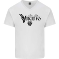 Viking Thor Odin Valhalla Norse Mythology Mens V-Neck Cotton T-Shirt White