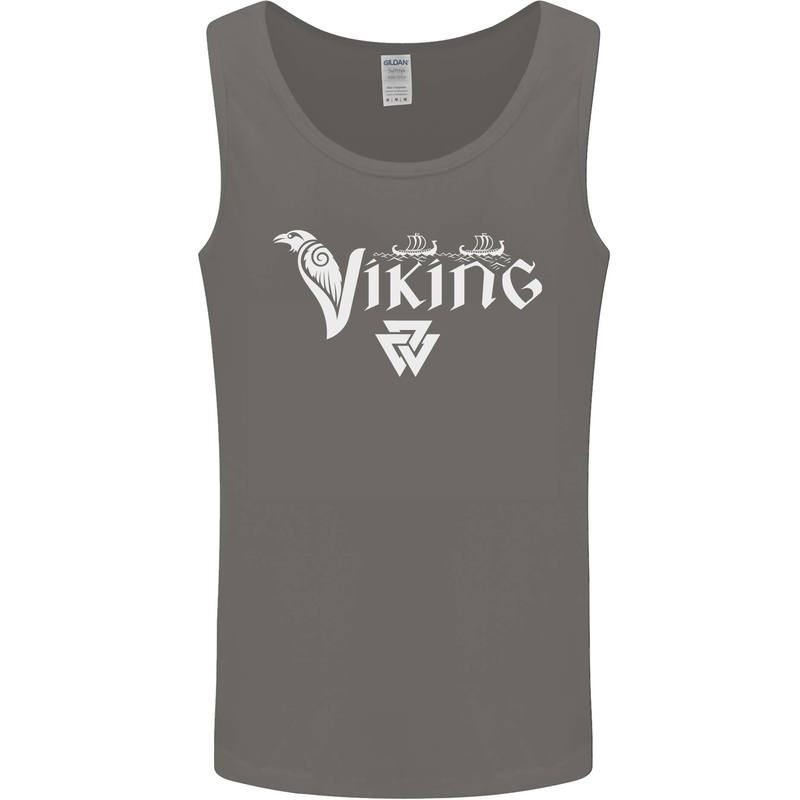 Viking Thor Odin Valhalla Norse Mythology Mens Vest Tank Top Charcoal