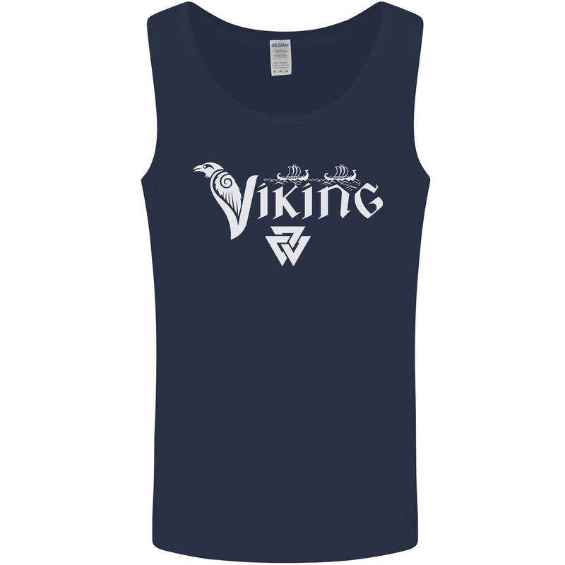 Viking Thor Odin Valhalla Norse Mythology Mens Vest Tank Top Navy Blue