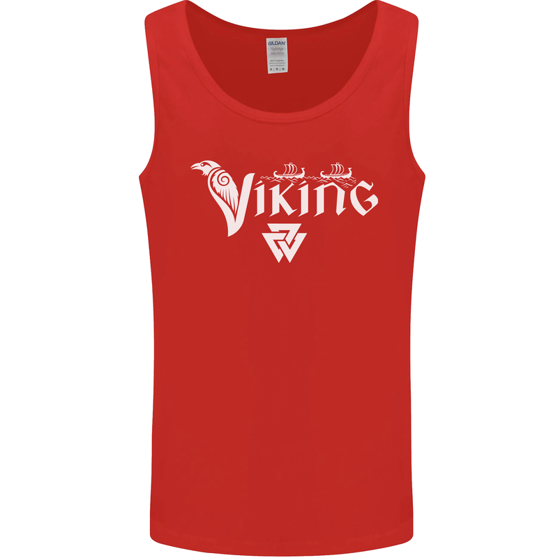 Viking Thor Odin Valhalla Norse Mythology Mens Vest Tank Top Red