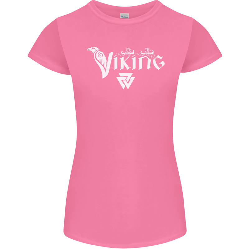 Viking Thor Odin Valhalla Norse Mythology Womens Petite Cut T-Shirt Azalea