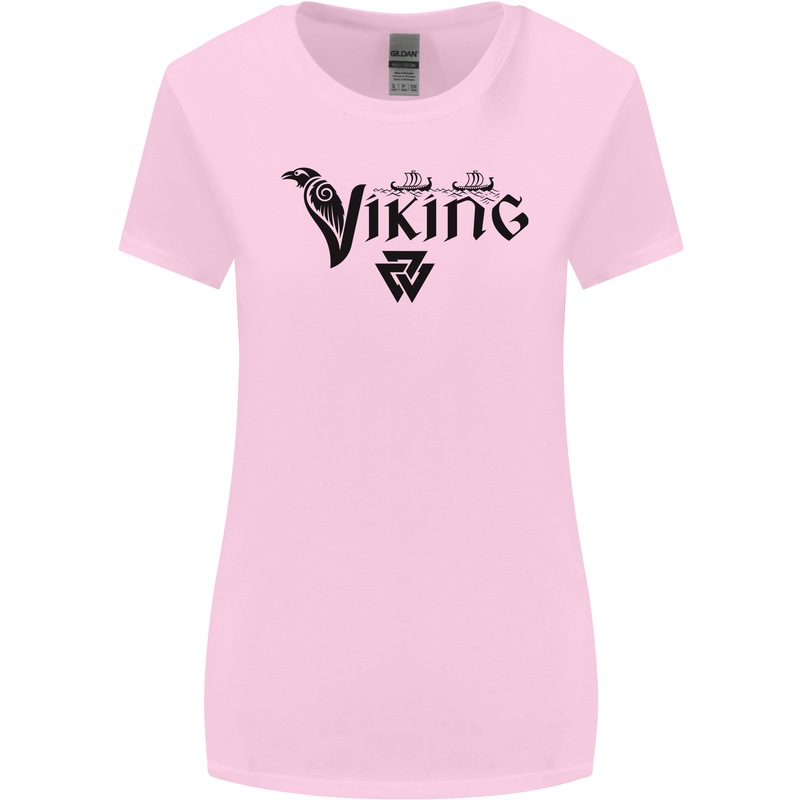 Viking Thor Odin Valhalla Norse Mythology Womens Wider Cut T-Shirt Light Pink