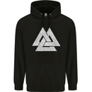 Viking Valknut Symbol  Norse Mythology Thor Childrens Kids Hoodie Black