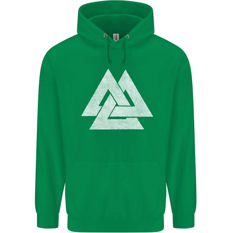 Viking Valknut Symbol  Norse Mythology Thor Childrens Kids Hoodie Irish Green