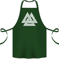 Viking Valknut Symbol  Norse Mythology Thor Cotton Apron 100% Organic Forest Green
