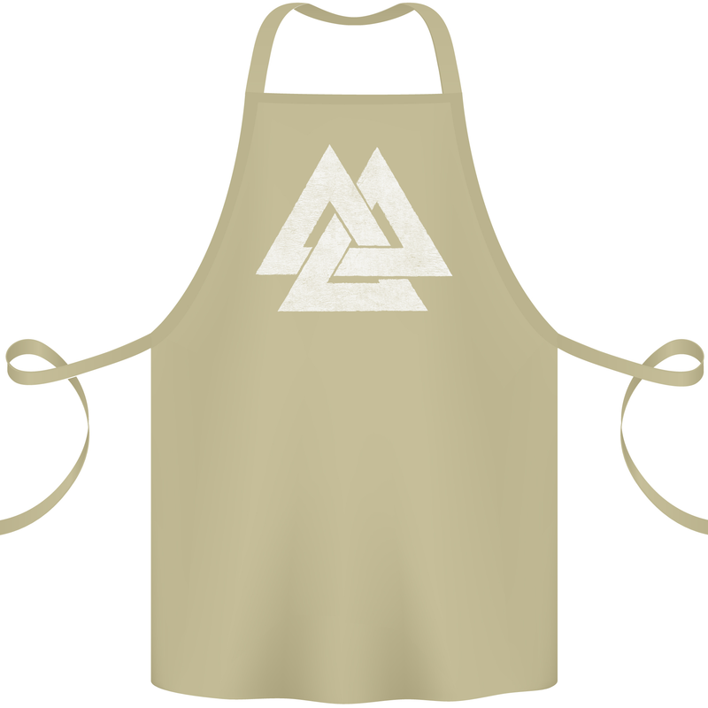 Viking Valknut Symbol  Norse Mythology Thor Cotton Apron 100% Organic Khaki