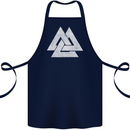 Viking Valknut Symbol  Norse Mythology Thor Cotton Apron 100% Organic Navy Blue