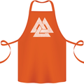 Viking Valknut Symbol  Norse Mythology Thor Cotton Apron 100% Organic Orange