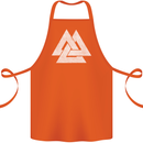 Viking Valknut Symbol  Norse Mythology Thor Cotton Apron 100% Organic Orange