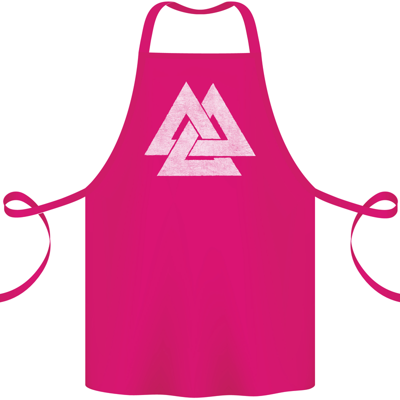 Viking Valknut Symbol  Norse Mythology Thor Cotton Apron 100% Organic Pink