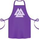 Viking Valknut Symbol  Norse Mythology Thor Cotton Apron 100% Organic Purple