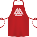 Viking Valknut Symbol  Norse Mythology Thor Cotton Apron 100% Organic Red