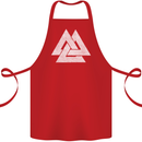 Viking Valknut Symbol  Norse Mythology Thor Cotton Apron 100% Organic Red