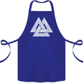 Viking Valknut Symbol  Norse Mythology Thor Cotton Apron 100% Organic Royal Blue