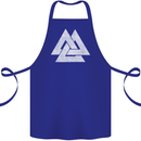 Viking Valknut Symbol  Norse Mythology Thor Cotton Apron 100% Organic Royal Blue