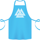 Viking Valknut Symbol  Norse Mythology Thor Cotton Apron 100% Organic Turquoise