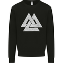 Viking Valknut Symbol  Norse Mythology Thor Kids Sweatshirt Jumper Black