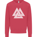 Viking Valknut Symbol  Norse Mythology Thor Kids Sweatshirt Jumper Heliconia
