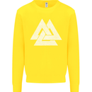 Viking Valknut Symbol  Norse Mythology Thor Kids Sweatshirt Jumper Yellow