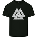 Viking Valknut Symbol  Norse Mythology Thor Kids T-Shirt Childrens Black
