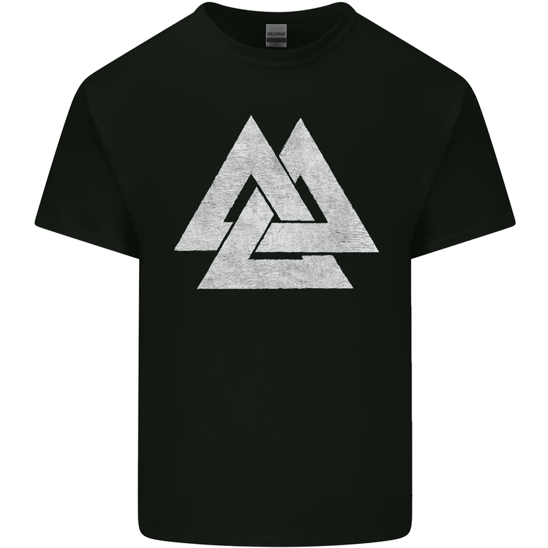Viking Valknut Symbol  Norse Mythology Thor Kids T-Shirt Childrens Black
