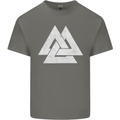 Viking Valknut Symbol  Norse Mythology Thor Kids T-Shirt Childrens Charcoal