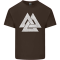 Viking Valknut Symbol  Norse Mythology Thor Kids T-Shirt Childrens Chocolate