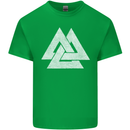 Viking Valknut Symbol  Norse Mythology Thor Kids T-Shirt Childrens Irish Green