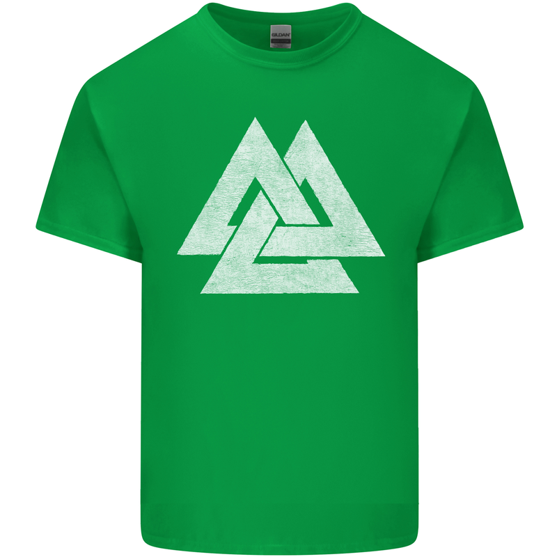 Viking Valknut Symbol  Norse Mythology Thor Kids T-Shirt Childrens Irish Green
