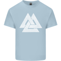 Viking Valknut Symbol  Norse Mythology Thor Kids T-Shirt Childrens Light Blue