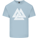 Viking Valknut Symbol  Norse Mythology Thor Kids T-Shirt Childrens Light Blue