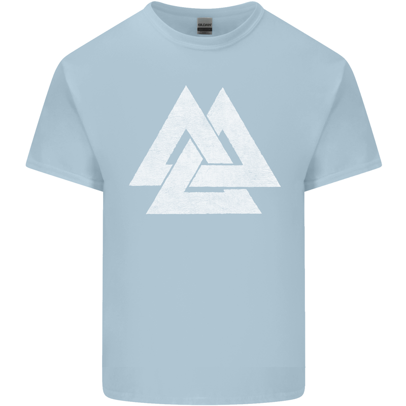 Viking Valknut Symbol  Norse Mythology Thor Kids T-Shirt Childrens Light Blue