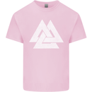 Viking Valknut Symbol  Norse Mythology Thor Kids T-Shirt Childrens Light Pink