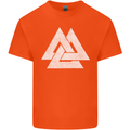 Viking Valknut Symbol  Norse Mythology Thor Kids T-Shirt Childrens Orange