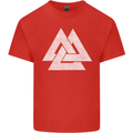 Viking Valknut Symbol  Norse Mythology Thor Kids T-Shirt Childrens Red