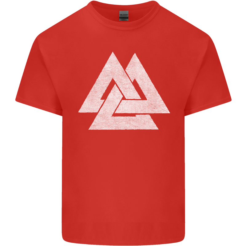 Viking Valknut Symbol  Norse Mythology Thor Kids T-Shirt Childrens Red