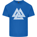 Viking Valknut Symbol  Norse Mythology Thor Kids T-Shirt Childrens Royal Blue