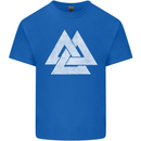 Viking Valknut Symbol  Norse Mythology Thor Kids T-Shirt Childrens Royal Blue