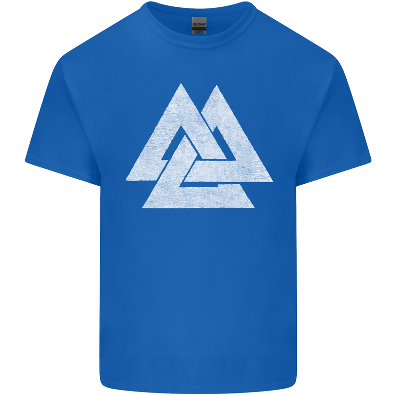 Viking Valknut Symbol  Norse Mythology Thor Kids T-Shirt Childrens Royal Blue