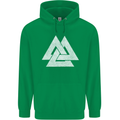 Viking Valknut Symbol  Norse Mythology Thor Mens 80% Cotton Hoodie Irish Green