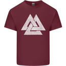 Viking Valknut Symbol  Norse Mythology Thor Mens Cotton T-Shirt Tee Top Maroon