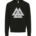 Viking Valknut Symbol  Norse Mythology Thor Mens Sweatshirt Jumper Black