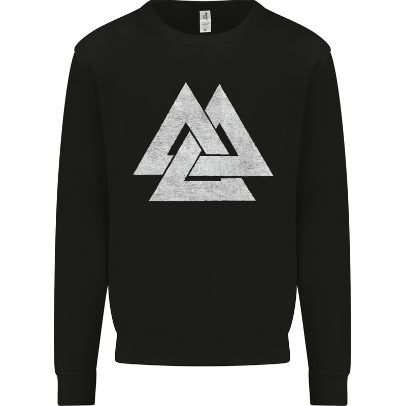Viking Valknut Symbol  Norse Mythology Thor Mens Sweatshirt Jumper Black