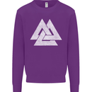 Viking Valknut Symbol  Norse Mythology Thor Mens Sweatshirt Jumper Purple