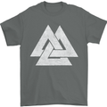 Viking Valknut Symbol  Norse Mythology Thor Mens T-Shirt Cotton Gildan Charcoal