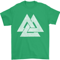 Viking Valknut Symbol  Norse Mythology Thor Mens T-Shirt Cotton Gildan Irish Green