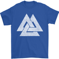 Viking Valknut Symbol  Norse Mythology Thor Mens T-Shirt Cotton Gildan Royal Blue