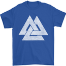Viking Valknut Symbol  Norse Mythology Thor Mens T-Shirt Cotton Gildan Royal Blue