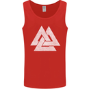 Viking Valknut Symbol  Norse Mythology Thor Mens Vest Tank Top Red