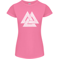 Viking Valknut Symbol  Norse Mythology Thor Womens Petite Cut T-Shirt Azalea